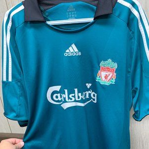 Teal Adidas Carlsburg Liverpool Soccer Jersey